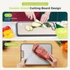 Double Sided Food Grade Pure Titanium Cutting Board for Kitchen Wheat Straw PP Chopping Boards for Meat Vegetables Fruits Cheese