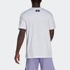 Adidas T Shirts Men's White Crew Neck Moderate Straight Fit HC3476-