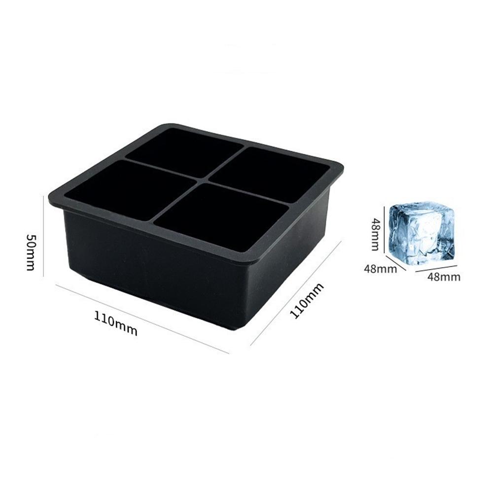 

Ice Cube Trays Silicone,Ball Maker Mold, Whiskey Round Sphere Mold - Square Large for Cocktails & Bourbon Easy Release BPA Free серый