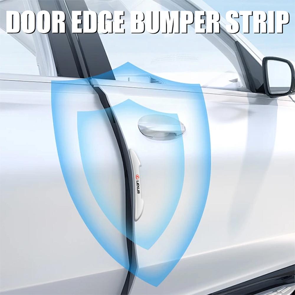 2026 Hot Interior Stickers 4Pcs Car Door Anti-collision Bumper Strips Protector Stickers Accessories For Lexus EX300h RX450h IS3