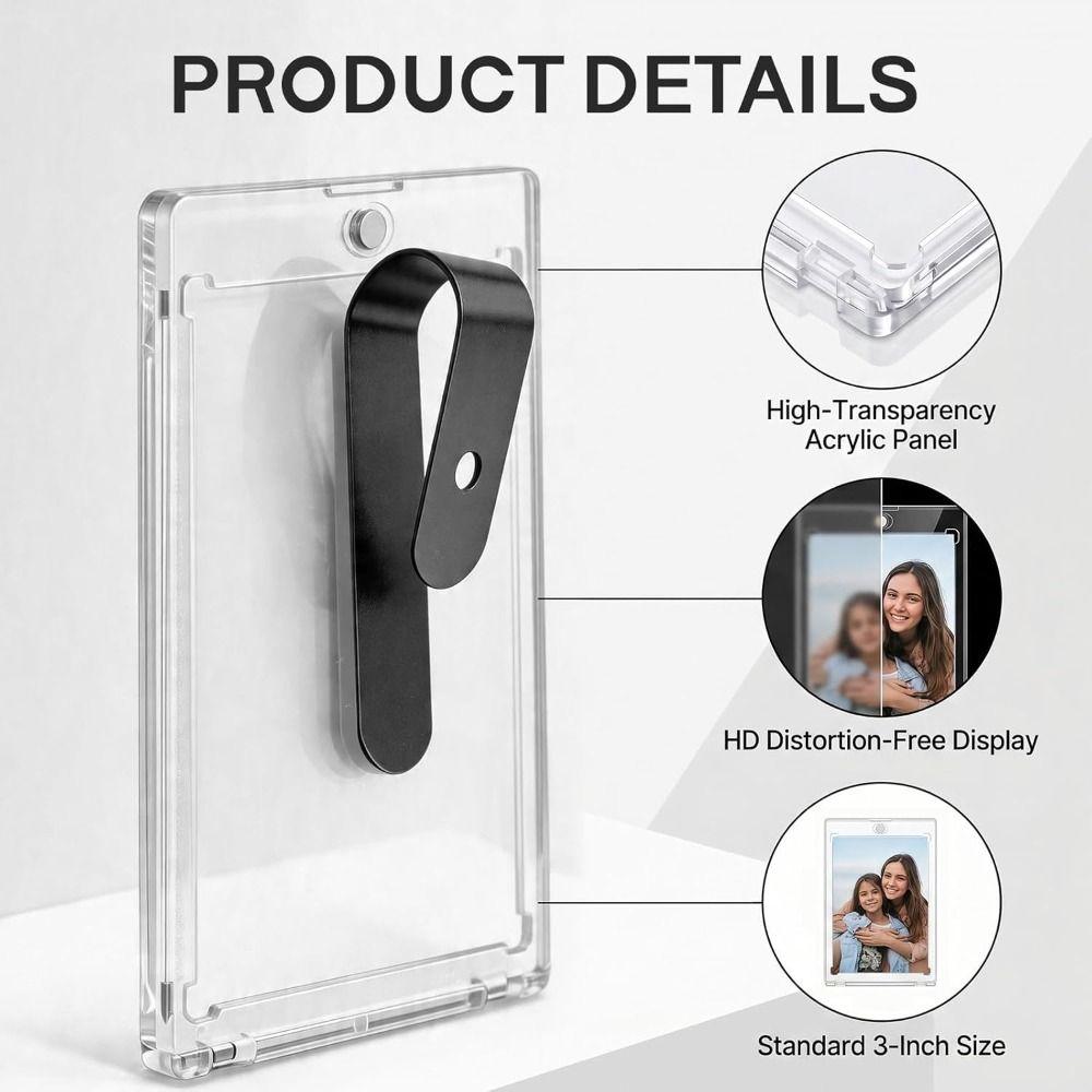 UV Protection Car Picture Holder Transparent Visor Clip Photo Frame Car Photo Holder Car Interior