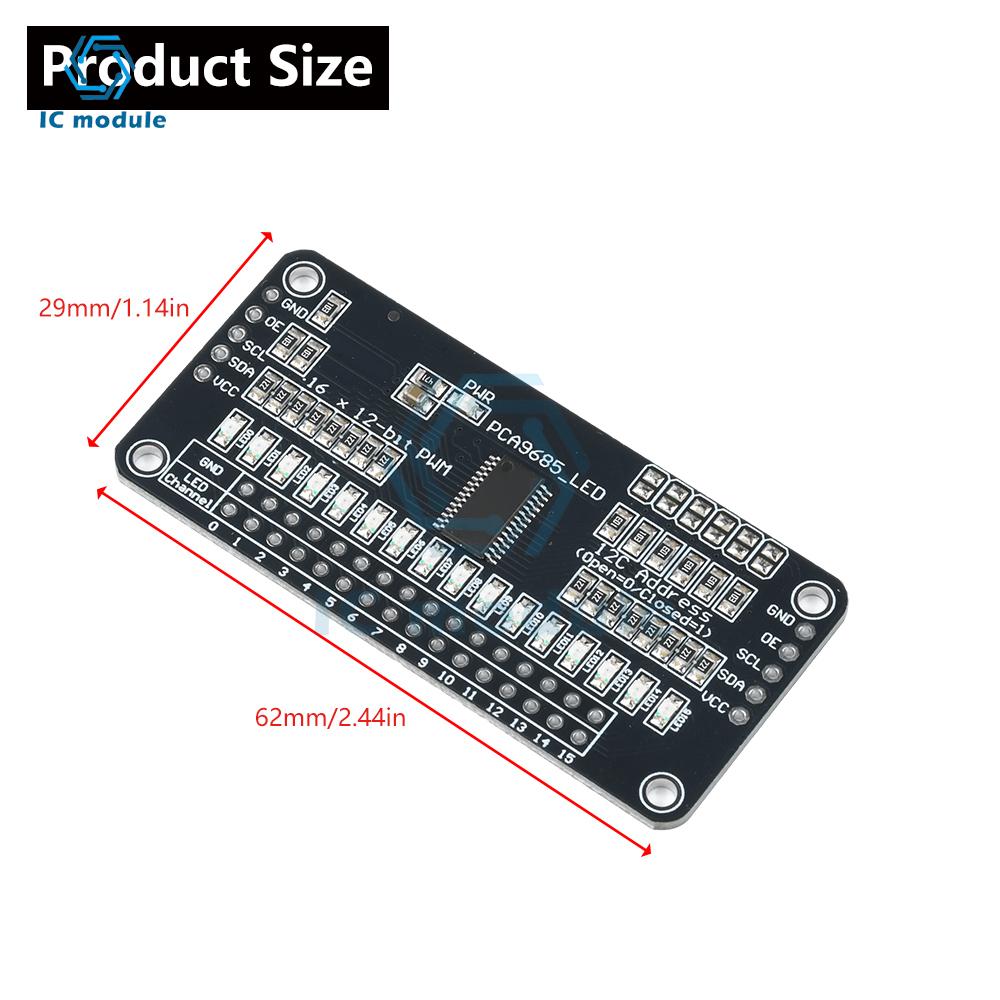 PCA9685 Module 16 Channel Led Driver Board Module I2C BUS PWM Controller Module Internet Of Things Development Board