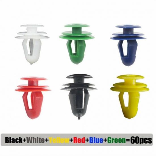 60 Pcs Of Panel Clips Fixing Fastener V9mm Hole Door Panel Card Clip Rivet