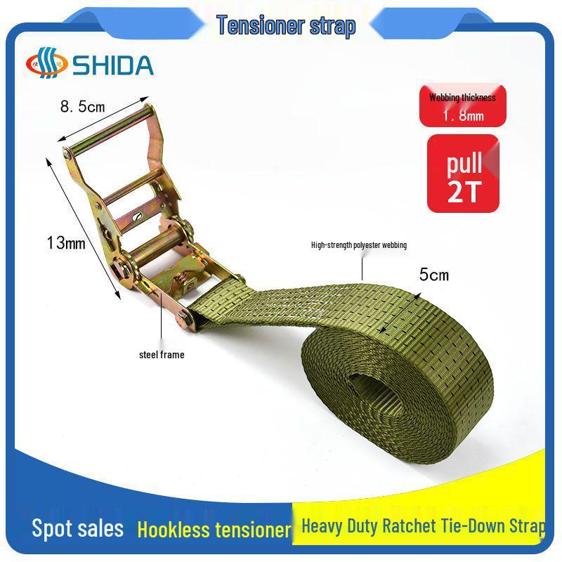 High-Strength Polyester Ratchet Cargo Straps for Packaging and Tensioning