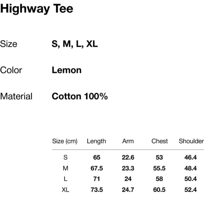 Thisisneverthat Highway Tee Lemon