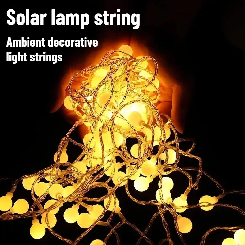 LED Crystal Ball & Small Round Ball String Lights Waterproof Fairy String Lights Decorations for Indoor Party Wedding Christmas Tree Patio Decor