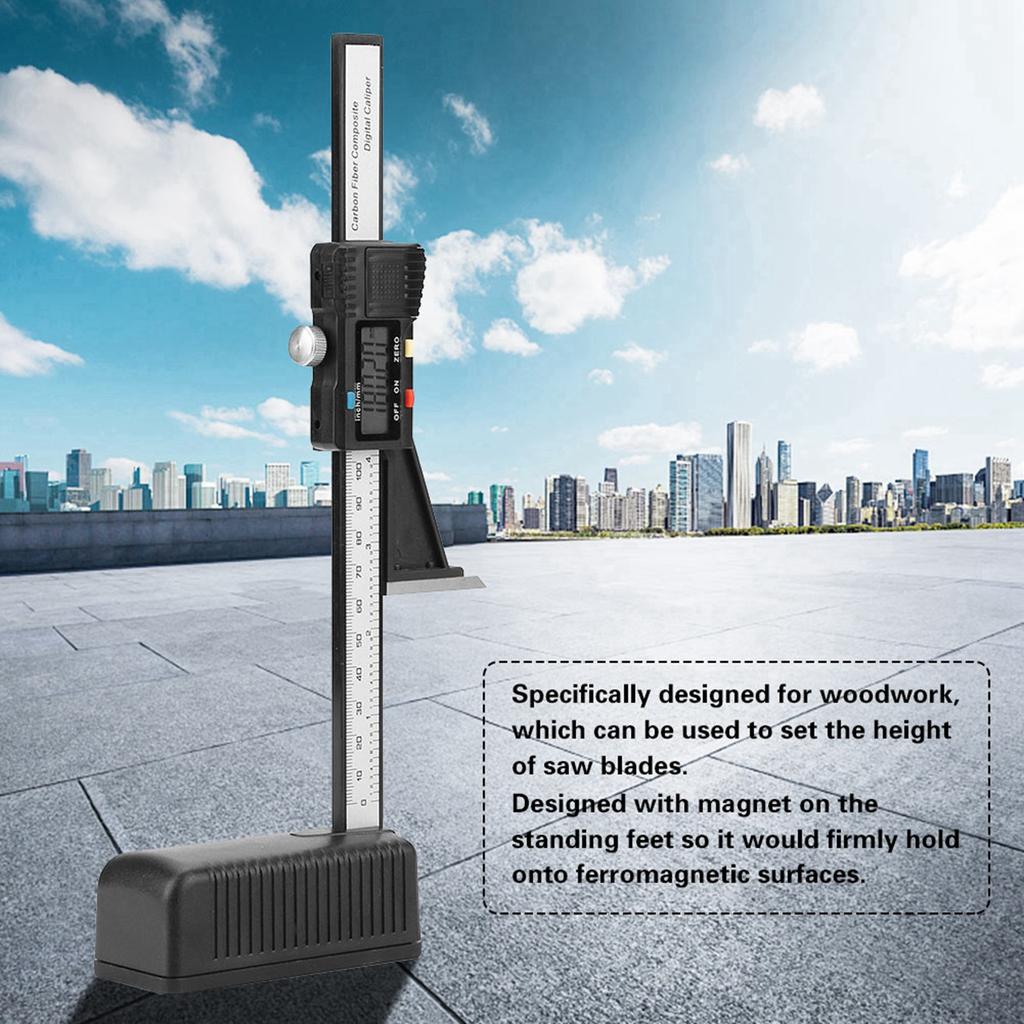 Depth Measuring Tool Digital Height Gauge 0-150mm Digital Accuracy Height Aperture Depth Gauge with Magnetic Base Height Caliper