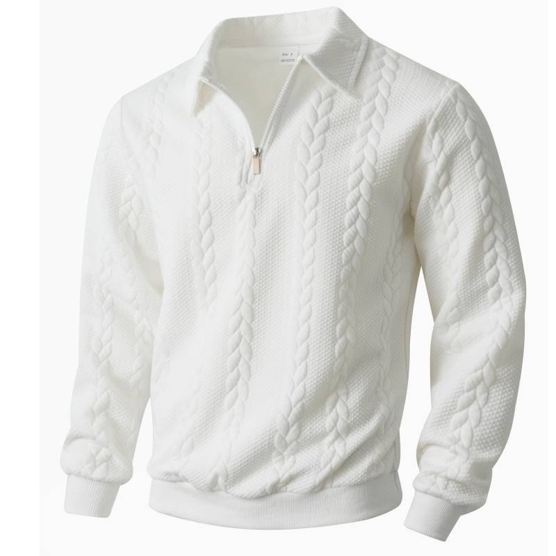 Hooded Zip Up Sweater For Men With Fleece Knit Fabric Casual Autumn Winter Wear