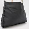 PRADA Metal Handle Handbag Semi One Shoulder Bag Hobo Archive Y2K Triangle Logo Plate