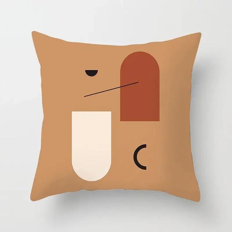 Simple Abstract Line Drawing Decorative Pillowcase Living Room Office Ornaments Home Pillowcase