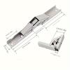 2/4pcs Modern Silvery 90-Degree Folding Hinges, No-Slot Flush Mount, 180-Degree Countertop Support, Hidden Design for Cabinets &