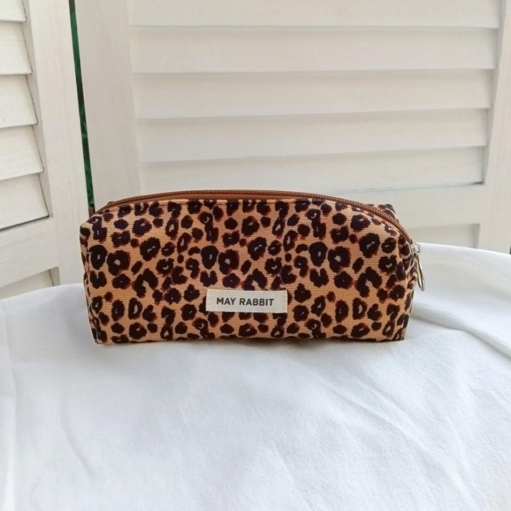 Corduroy Pen Bag Multifunctional Stationery Bag Portable Makeup Bag School Office Supplies