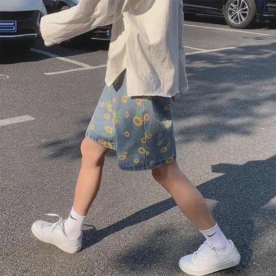 Daisy Herren Trendy Loose Denim Beach Shorts - Sommer Casual