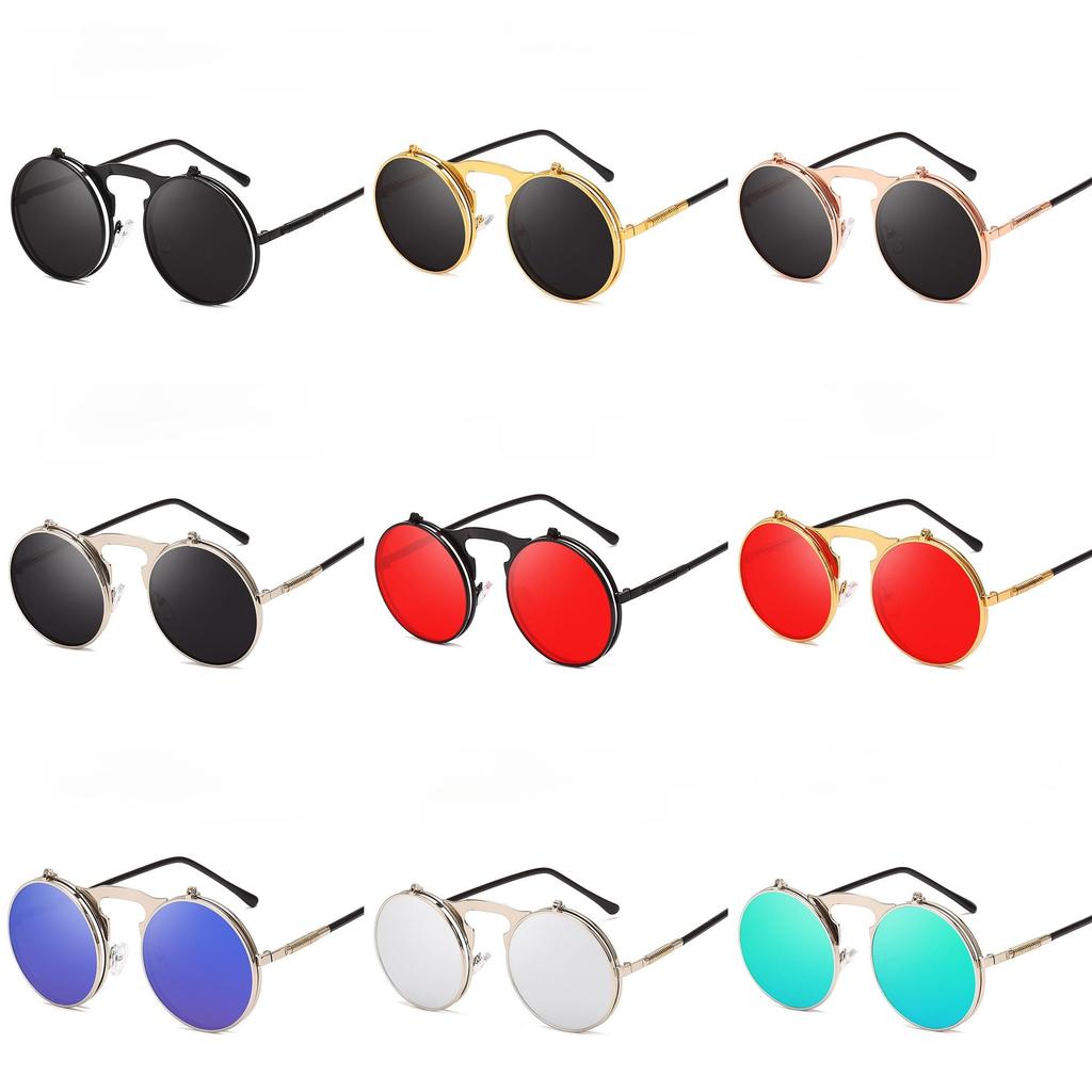 Vintage Steampunk Sun Glasses With Uv400 Protection For Casual Outdoor Events
