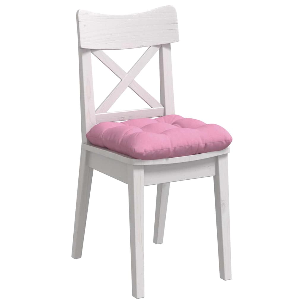 Seat Cushions 4 Pcs Pink 40 X 40 X 12 Cm Fabric