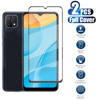 2 Stück Vollständige Abdeckung aus gehärtetem Glas auf Oppo A73 A74 A93 4G 5G Displayschutzfolie für Oppo A15 A15S A16 A93 A72 A52 A95 A53 A32 A94 A12 A9 A5 2020