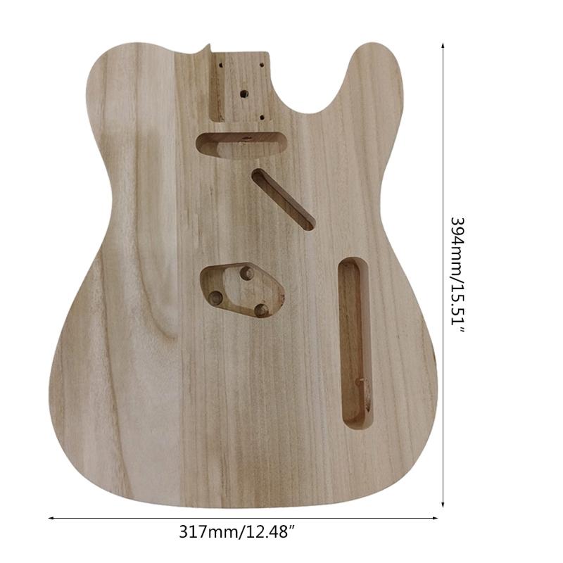 Unfertiger Gitarrenkörper Poliertes Holzart, DIY, T-Stil Gitarrenzubehör