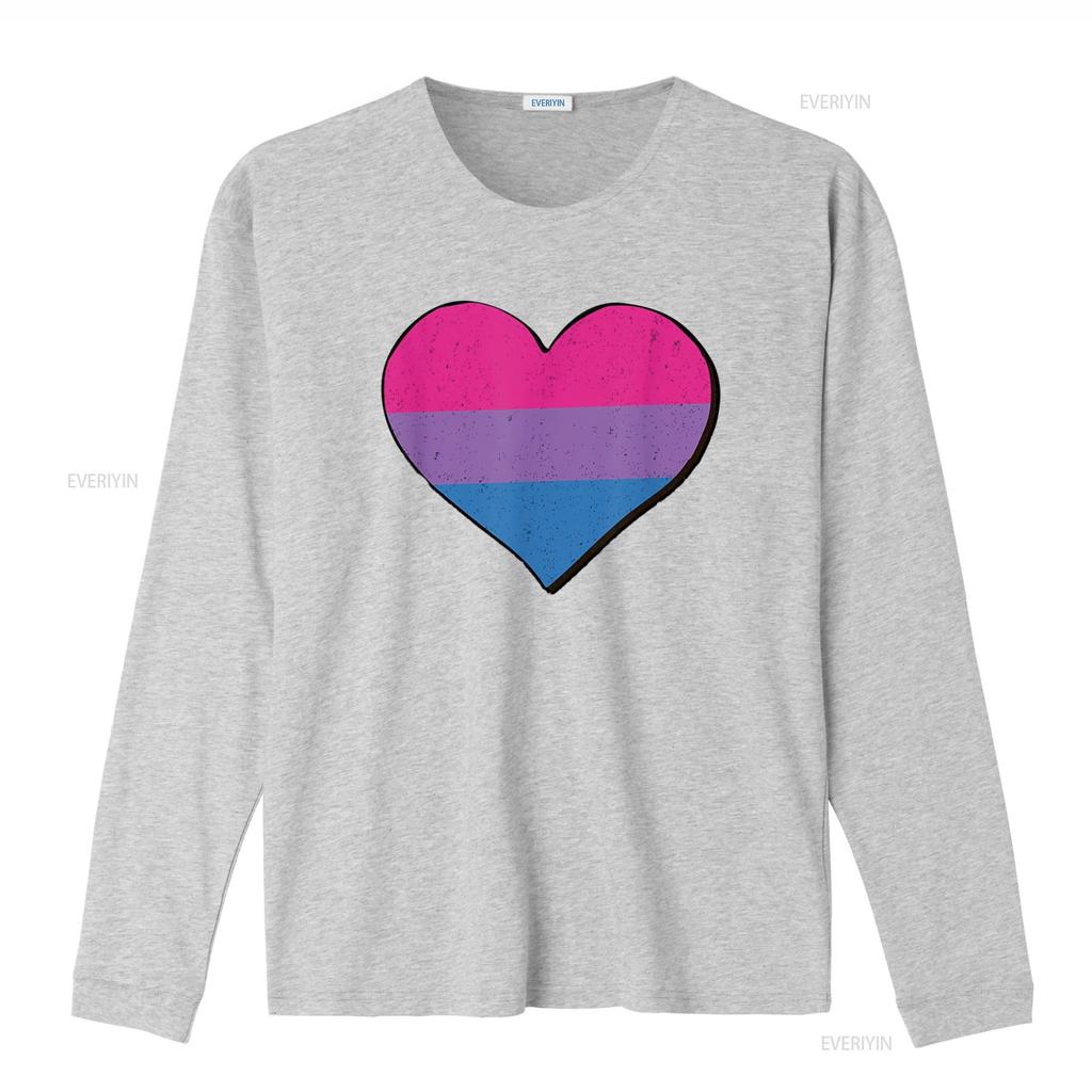Bisexual Pride Flag Heart Bi T Shirt Vintage Washed Unisex Versatile Streetwear Breathable Designer Clothes Stylish