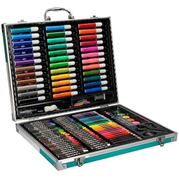 Coffret de peinture - LIDERPAPEL - Mallette aluminium - 150 pièces - Multicolore - 37,8 x 29,7 x 4,6 cm
