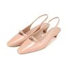 Barbara Leather Patent Dressy Slingback Sandals 3cm 3 Colors Bbj128