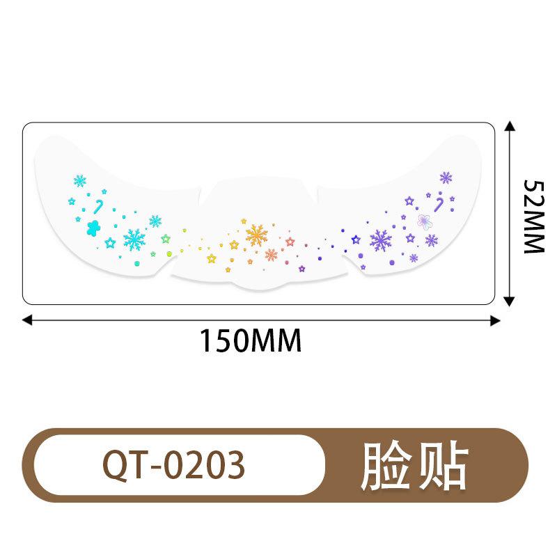 Christmas Tattoo Sticker Waterproof Temporary Simulated Freckle Makeup Sticker Laser Flash Face Sticker
