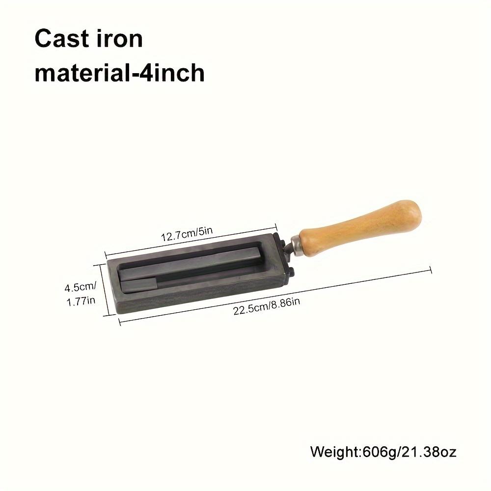 Jewelry Making Mold Oil Slot Melt Metals,Oil Groove Mold For Golden And Silvery Bars Rectangle Making Mold With Wooden Handle