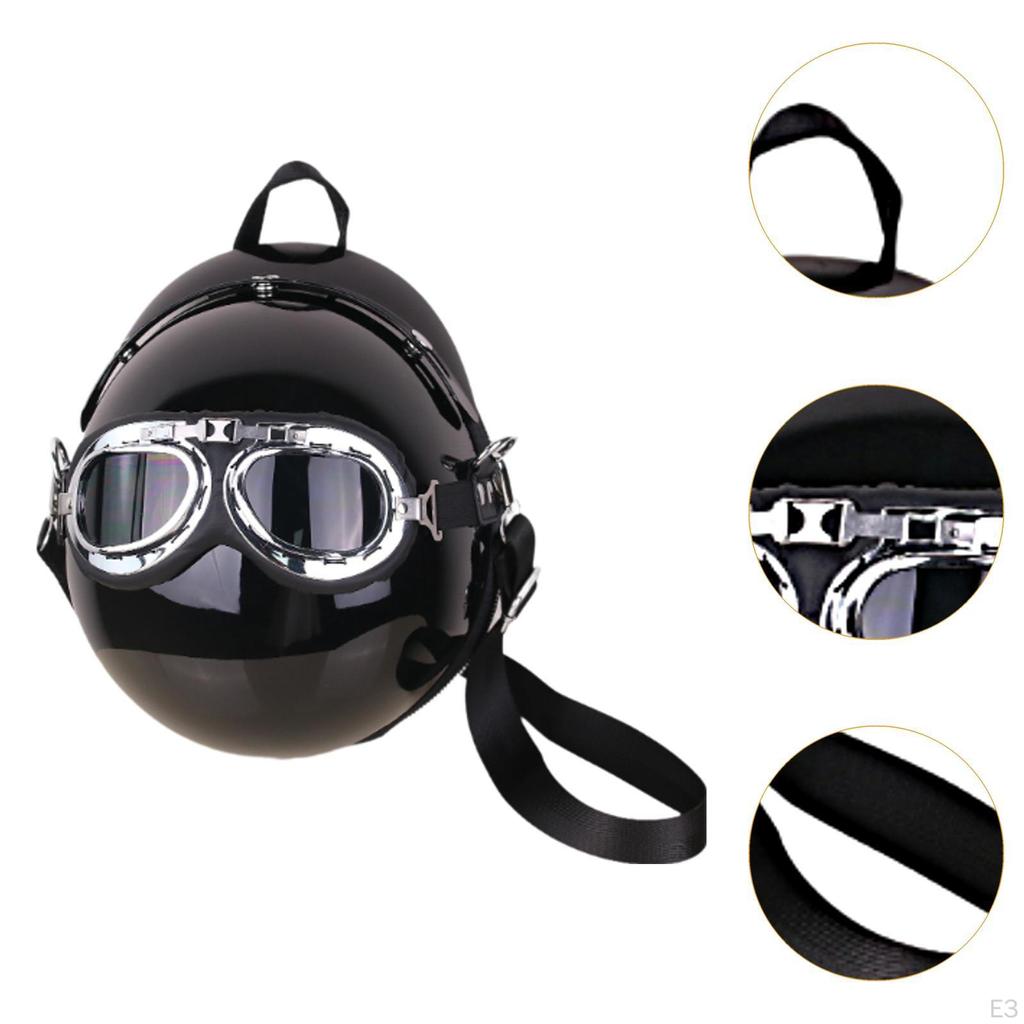 Helmet Shaped Bag Adjustable Straps Shoulder for Biking Outdoor Activities