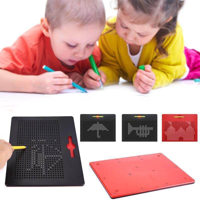 Drawing Toy Magnetic Tablet Magnet Pad Drawing Board Magnetic Steel Beads Ball Kid Learning Toy