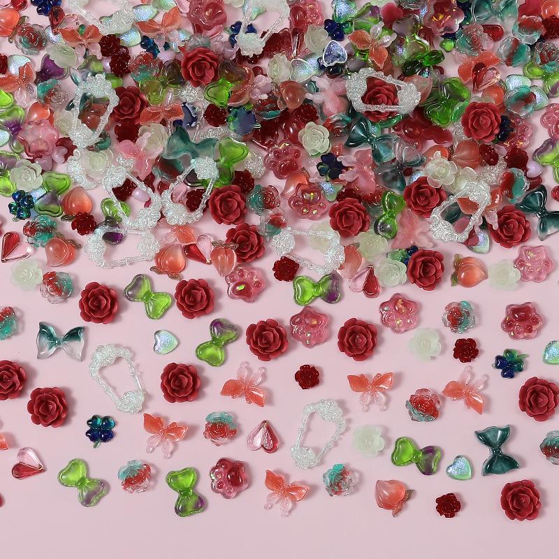 

Трехмерные цветы, ювелирные украшения для нейл-арта, милый нейл-арт, дофаминовые украшения, смешанный набор материалов для нейл-арта, смоляная безделушка