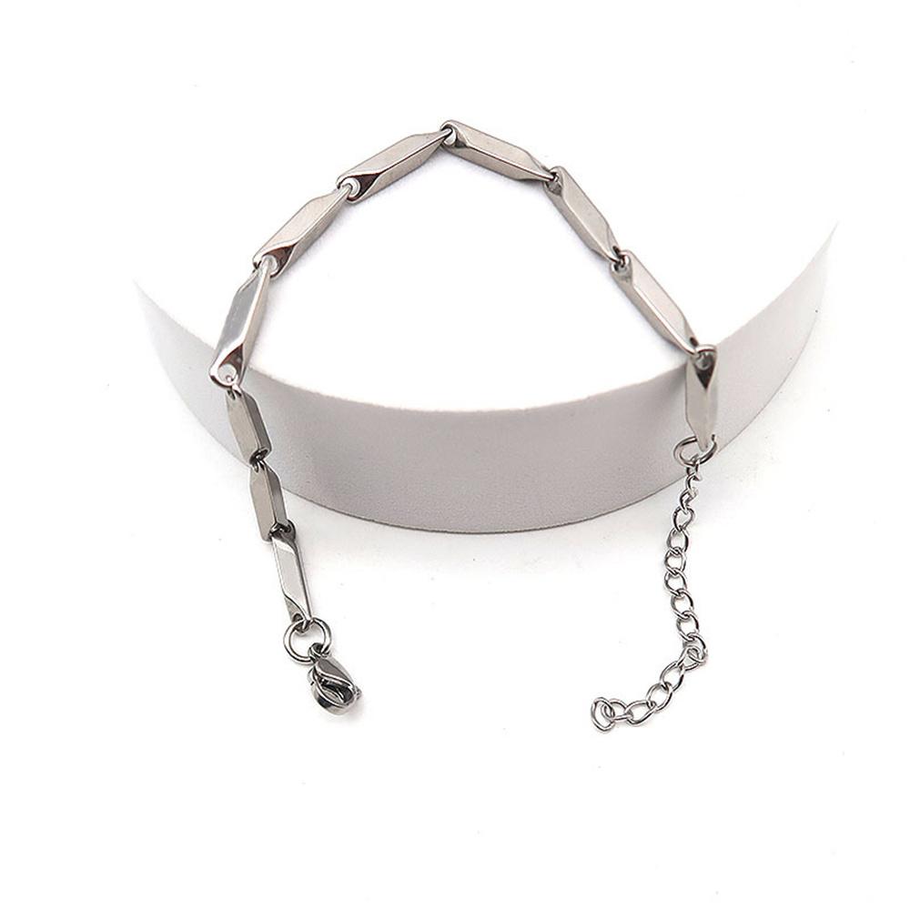 3mm Simple Stainless Steel Melon Seed Chain Bracelet  Titanium Steel Men Bracelet  Women Trend Jewelry Accessories