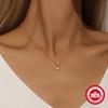 Glossy Water Drop Necklace Wind Temperament Simple Niche Three-Dimensional Design Sense S925 Sterling Silver Collarbone Chain