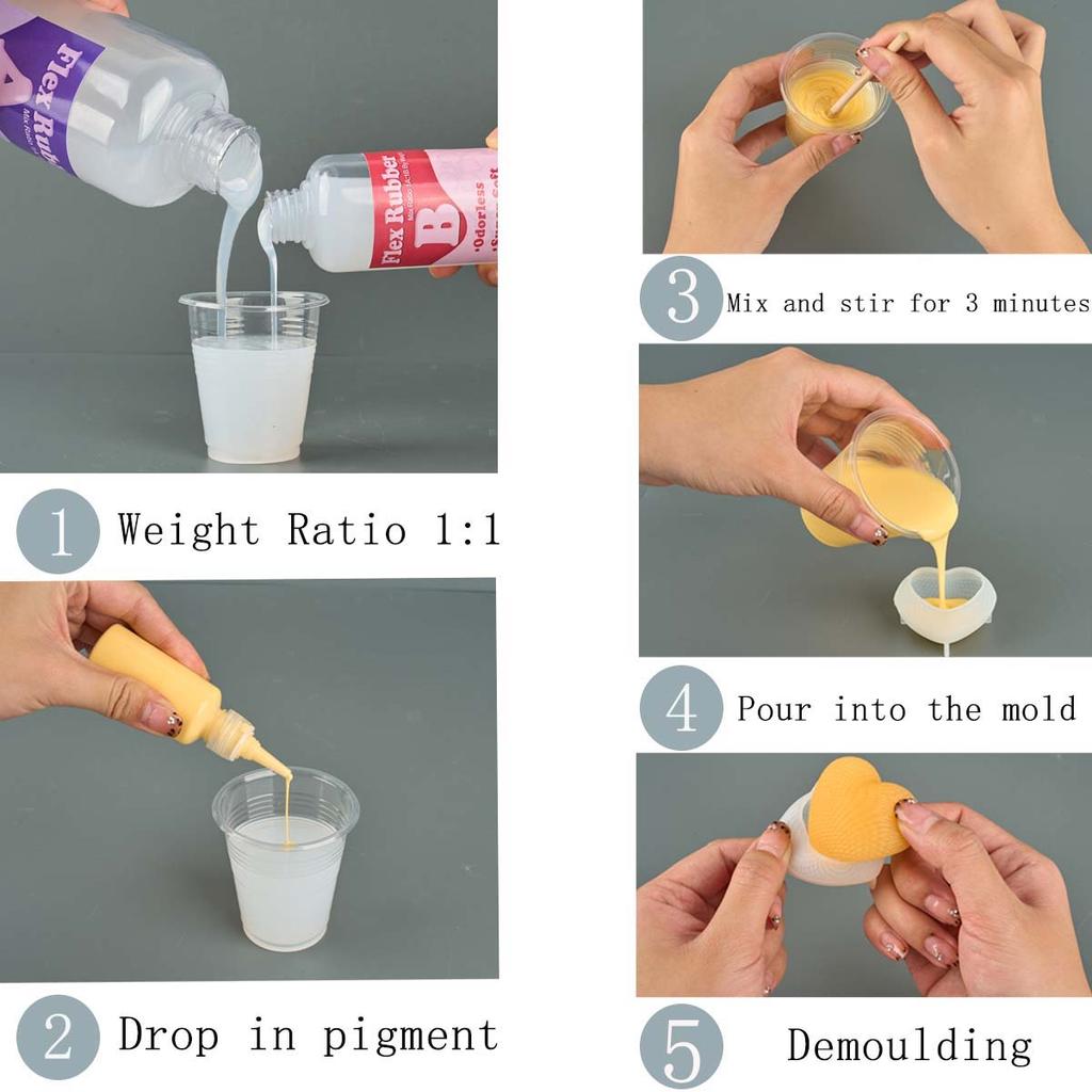 Κόλλα Ρητίνης Εποξειδίου 1:1 AB Squishy Ζελέ Μαλακό Υγρό Καλούπι Σιλικόνης Παιχνίδια Αποσυμπίεσης Δώρα Χειροτεχνίας Παιχνίδι Σφιξίματος 2 Μπουκάλια Κόλλα Ρητίνης