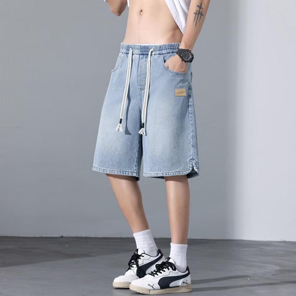 Men's Summer Lightweight Denim Shorts 2026: New Trendy Straight-Leg, Loose-Fit Casual Capris