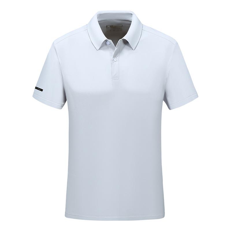 Summer Short-sleeved Lapel Sports PO Shirt Ice Feeling Men's and Women's T-shirt Enterprise Group Work Clothes Printing Logo