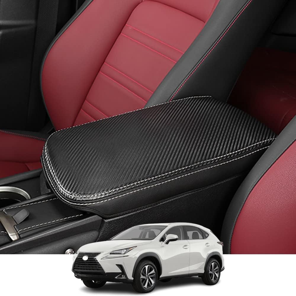 

Kakash Custom Interior Accessories for Lexus NX 300 300h 2015 2016 2017 2018 2019 2020 2021 Leather Center Console Cover Armrest Pad,Waterproof Carbon Fiber