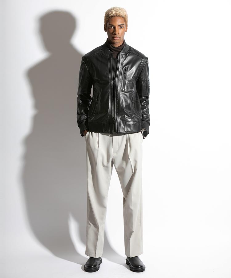 Seuteulaikeu Elegant Pintuck Trousers (Ivory)