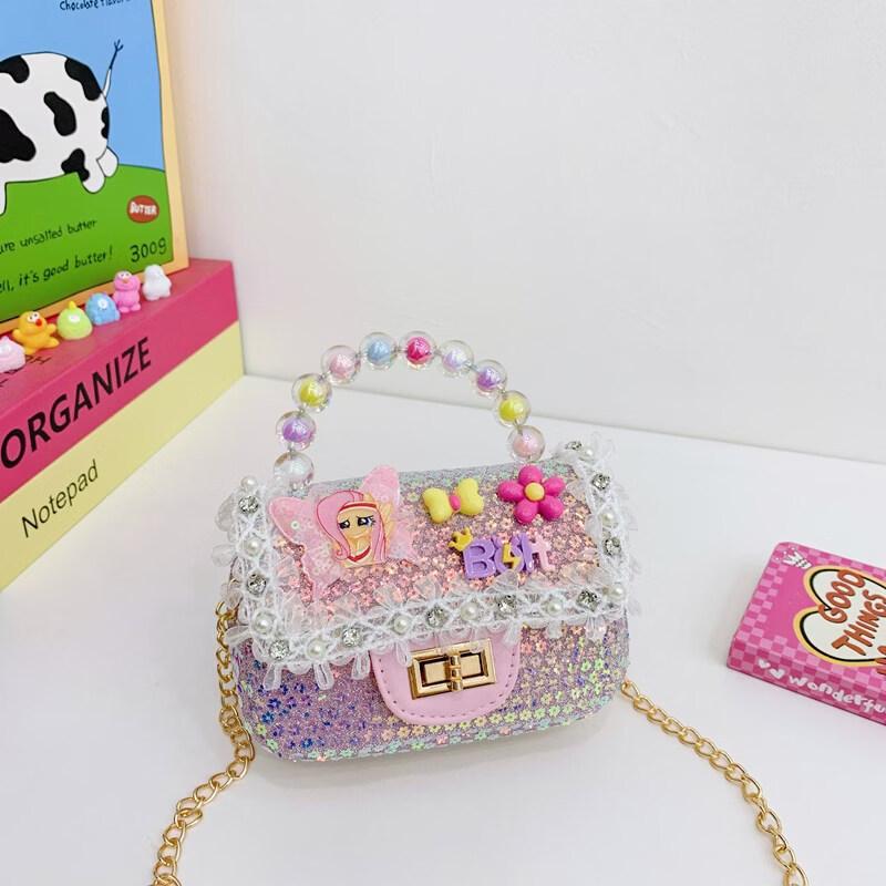 

MDNG Girls Cute Bow Pearl Handbag