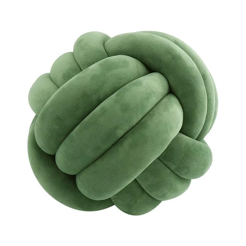Round Knot Pillow Ball Aesthetic Ultra Soft Plush Sofa Pillows Living Room Decorative Creative Weave Throw Cushion Office Chair
