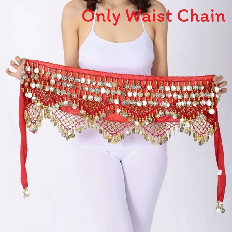 Belly Dance Hip Belt With Triangle Coins For Practice And Performance