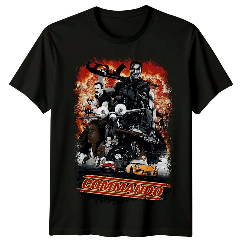 

Commando (1985) Movie Poster Inspired Unisex T-Shirt Retro Tee Unisex L