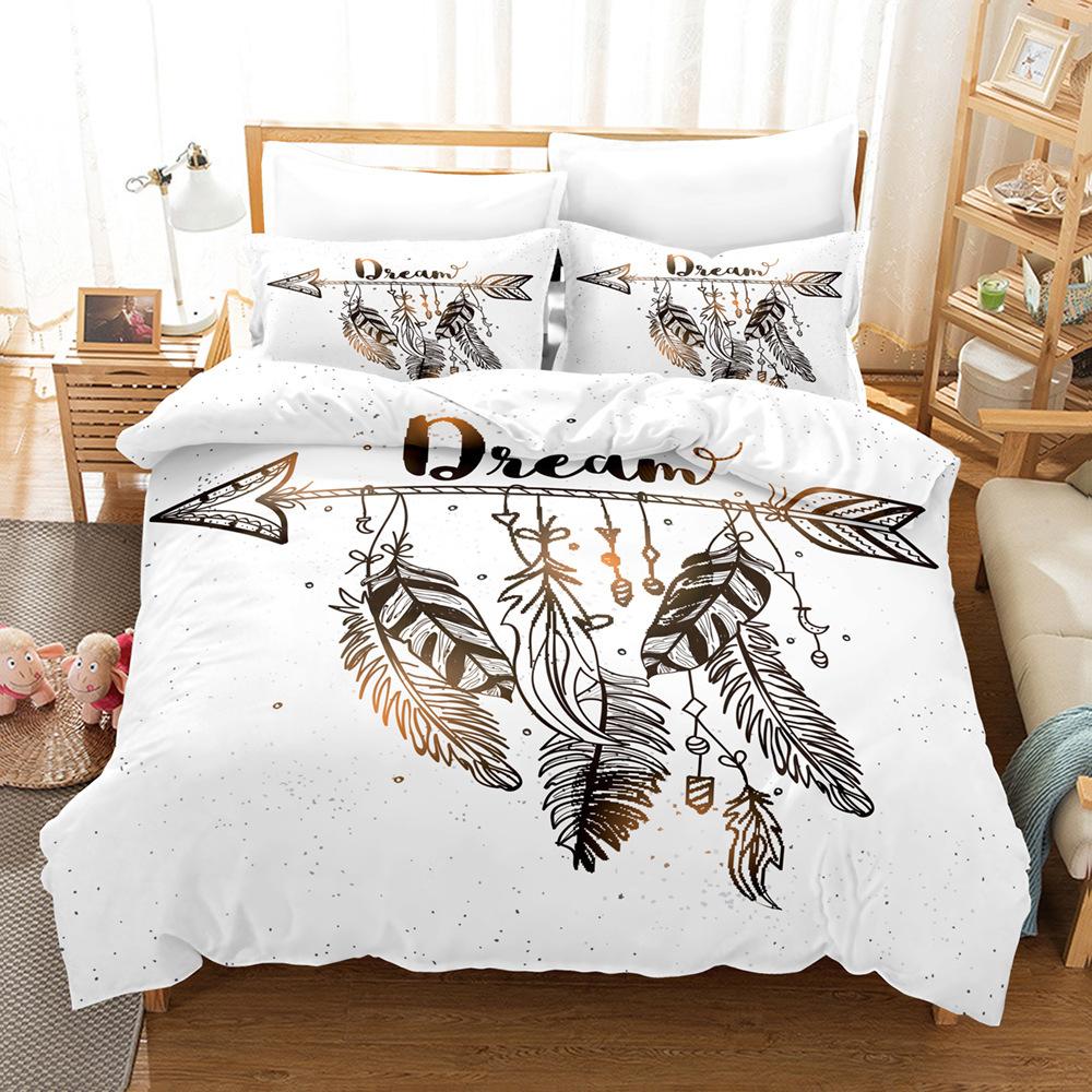 Feather Bedding Kit Size Digital Printing Three-Piece Set