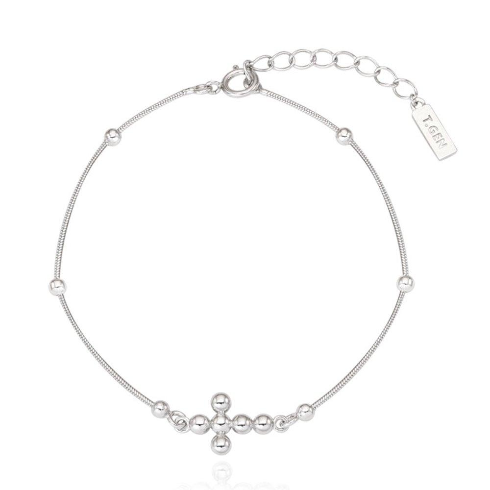 Glory Dot White Silver Chain Bracelet Tbesvw06918M