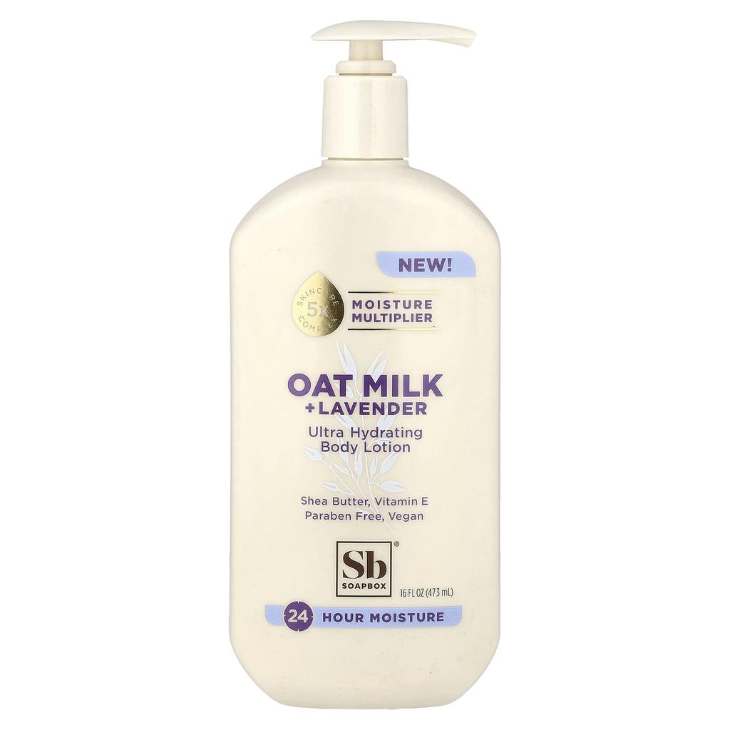Soapbox, Ultra Hydrating Body Lotion, Oat Milk + Lavender, 473 ml (16 fl oz)