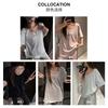 Summer V-neck Large Version Loose Lazy Cotton Versatile Shoulder T-shirt Women's Short-sleeved High-end Korean Large-size Top