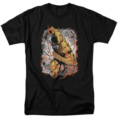 Justice League Of America Reversed Herren T-Shirt Schwarz Offiziell Lizenziert