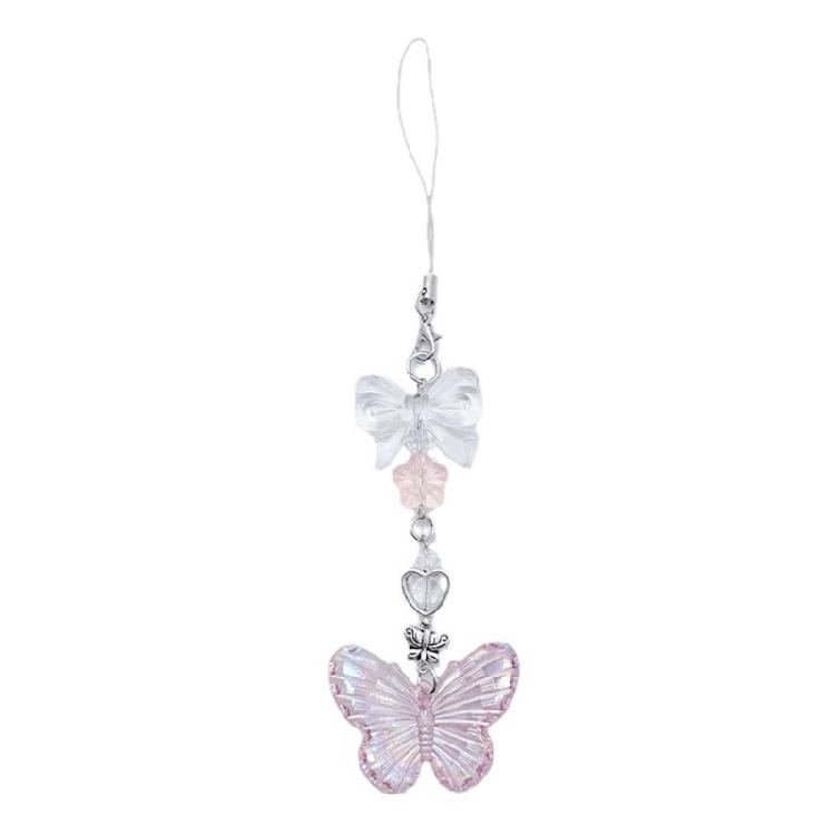 Y2K Phone Chain Cool Girl Sweet Pendant Strap with Star/Bowknot/Butterfly Charm