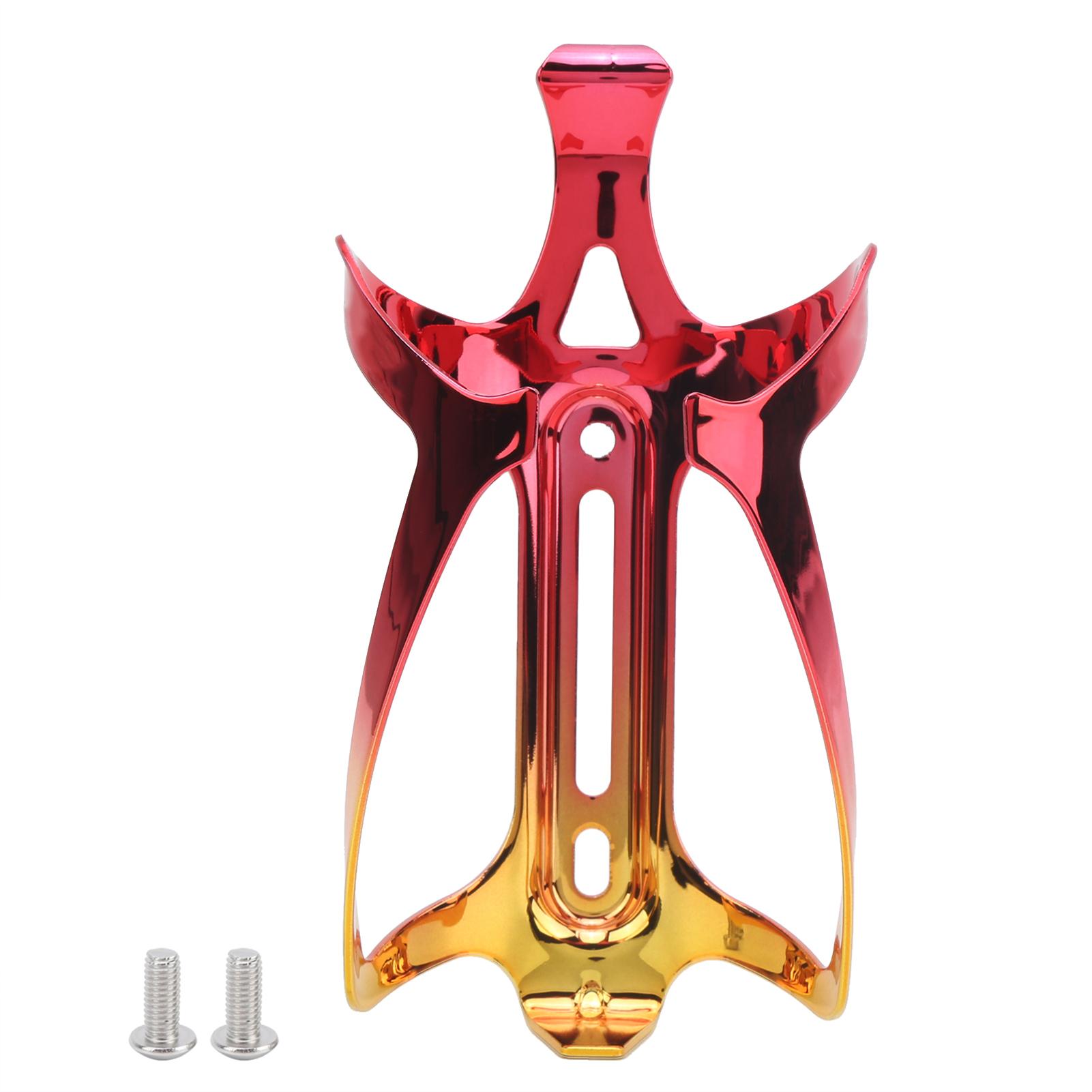 Aluminum Alloy Mountain Bike Water Bottle Holder Cage Bottle Secure Retention Bracket Red Gold