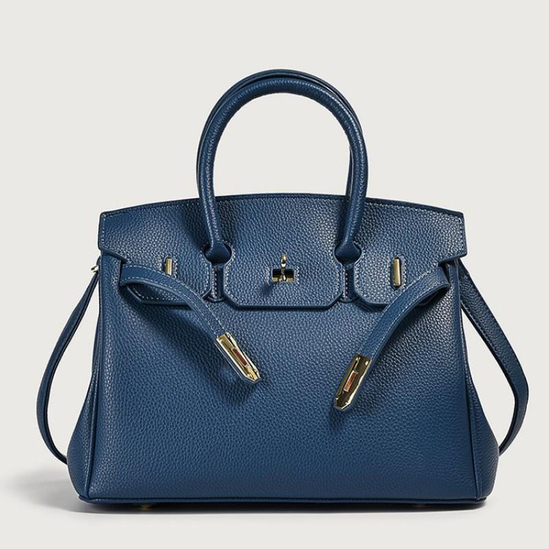Cross Border Large Capacity Hand-held Lychee Patterned Women's Bag 2026 New Fashion Scarf Kelly Shoulder Crossbody Bags