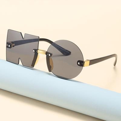 Gradient Mirror Sunglasses For Girls Boys Plastic Frame Irregular Eyeglasses Classic Travel Sun Glasses