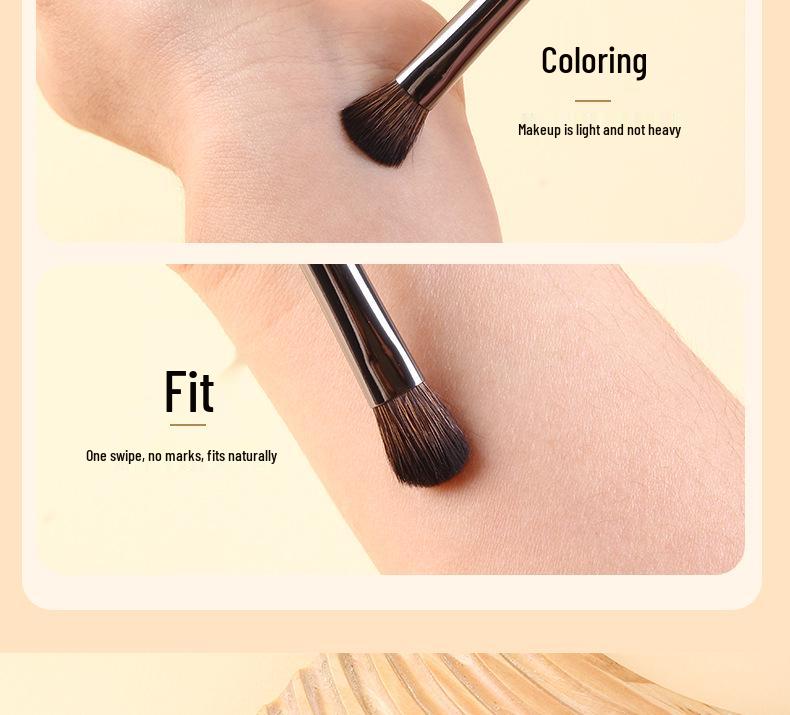 14-Piece Animal Hair Makeup Brush Set - Skin-Friendly Wool Powder Brushes